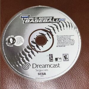 SEGA Dreamcast World Series Baseball 2K1 Game Disc - Black and White - disk only